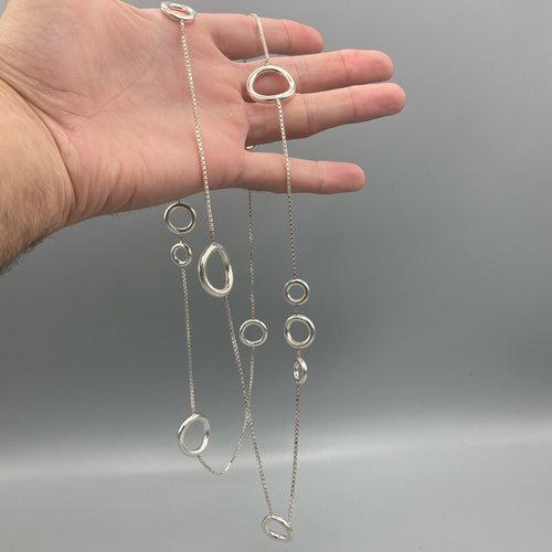 Collier Long MULTI-ANNEAUX CHRISTOFLE ARGENT MASSIF