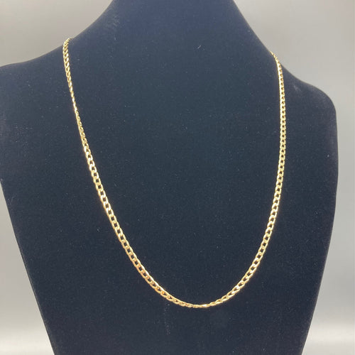 Chaîne à maillons gourmette en or jaune 18 carats 25"
