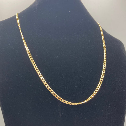 Chaîne à maillons gourmette en or jaune 18 carats 25"