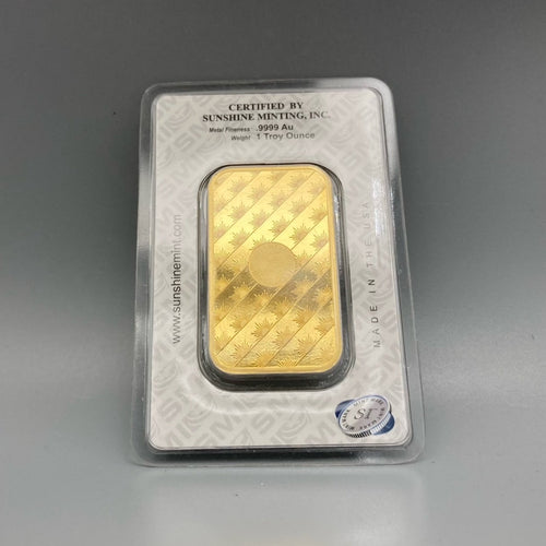 1 Troy Ounce Gold Bar | Sunshine Minting, Inc. .9999 Au PRICE ON REQUEST