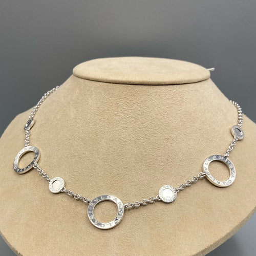 Collier Bvlgari Sautoir Seven Station en or blanc 18 carats