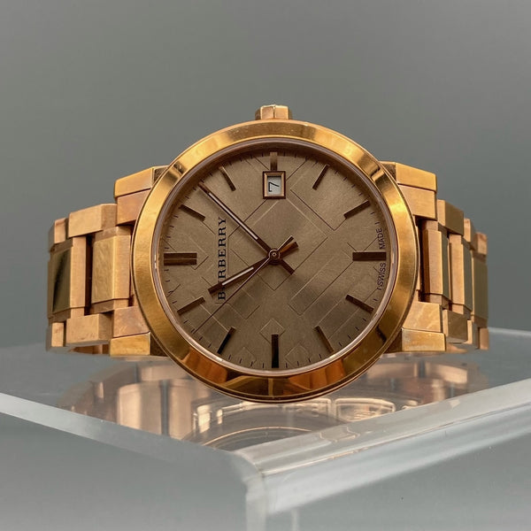 Burberry Rose Gold Plated Stainless Steel City 38 MM Watch  display picture 1