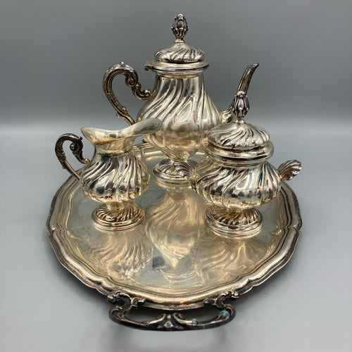 Vintage 3 Piece 800 Silver Tea Set 790 grams