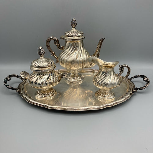 Vintage 3 Piece 800 Silver Tea Set 790 grams