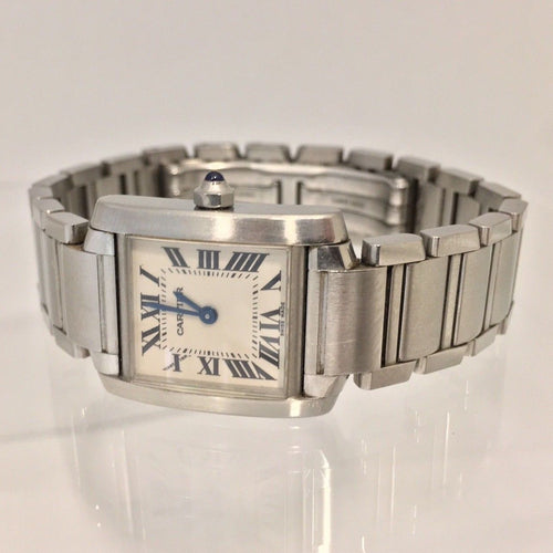 Cartier Tank Francaise Stainless Steel Ladies Watch 2384