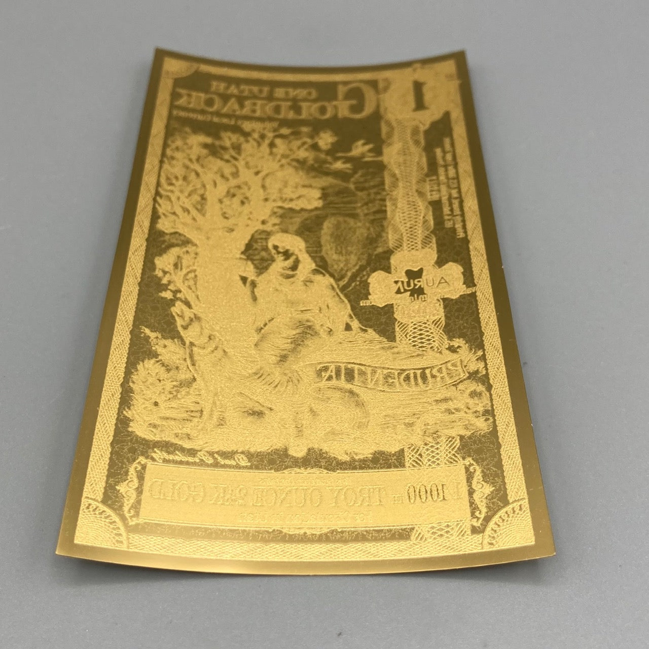 Utah Goldback 1/1100 oz 24K Pure Gold Foil Note