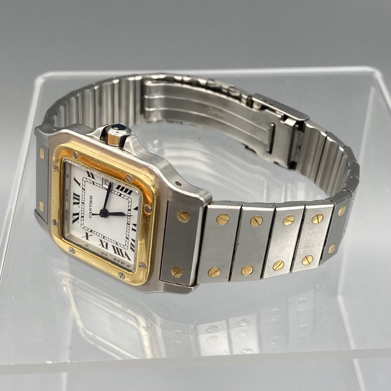 Cartier Santos Automatic Steel and Gold Watch AC 23.80