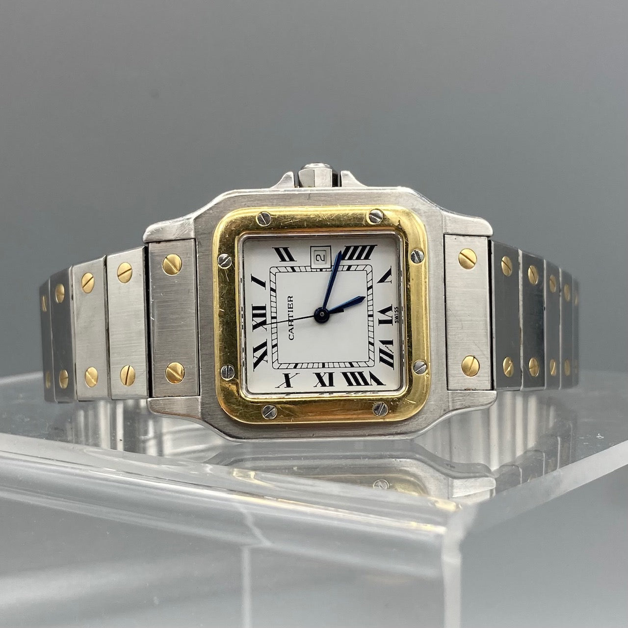 Cartier Santos Automatic Steel and Gold Watch AC 23.80