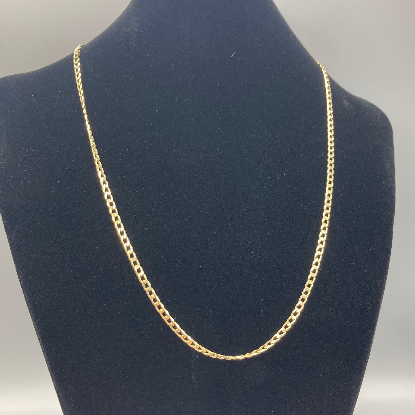 18K Yellow Gold Curb Link Chain 25"