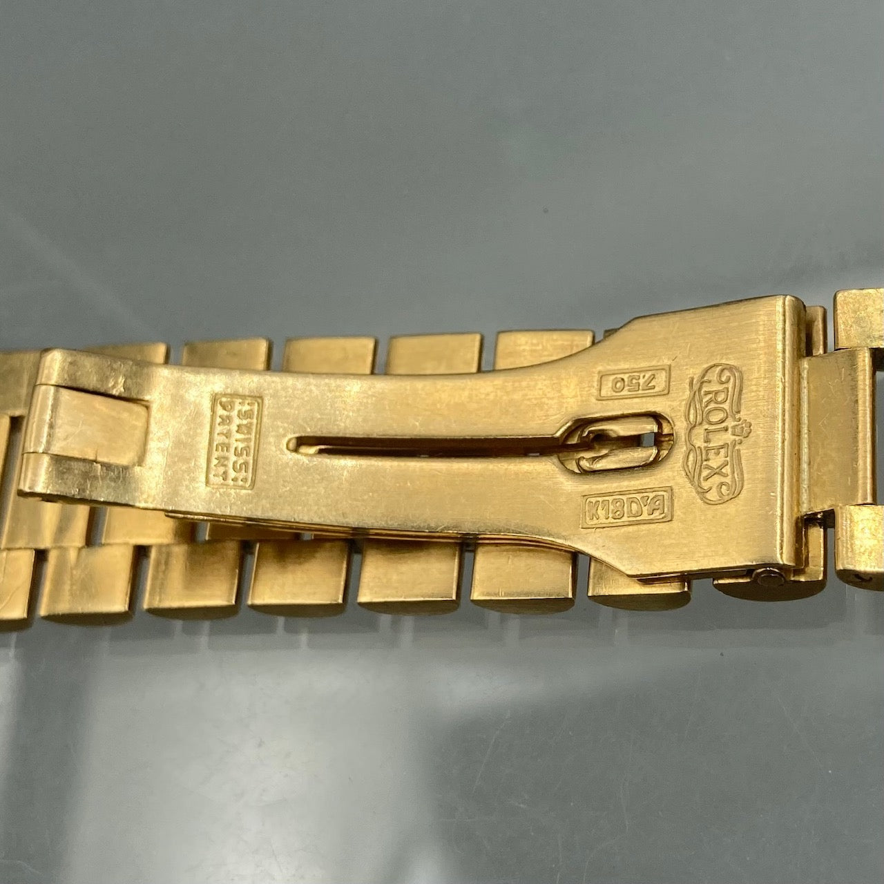 Rare 18K Yellow Gold South American Made D'agosto Rolex President Bracelet 20mm