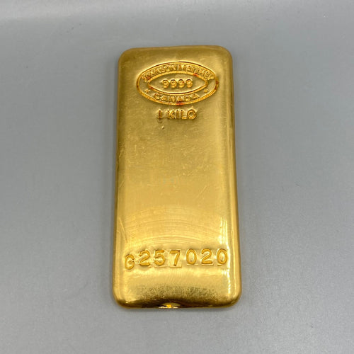 1 kilo Gold Bar - Johnson Matthey 9999 Canada