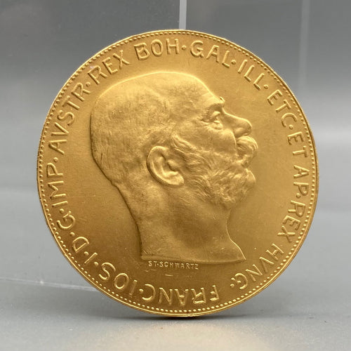 100 pièces d'or autrichiennes Corona 1915 Restrike