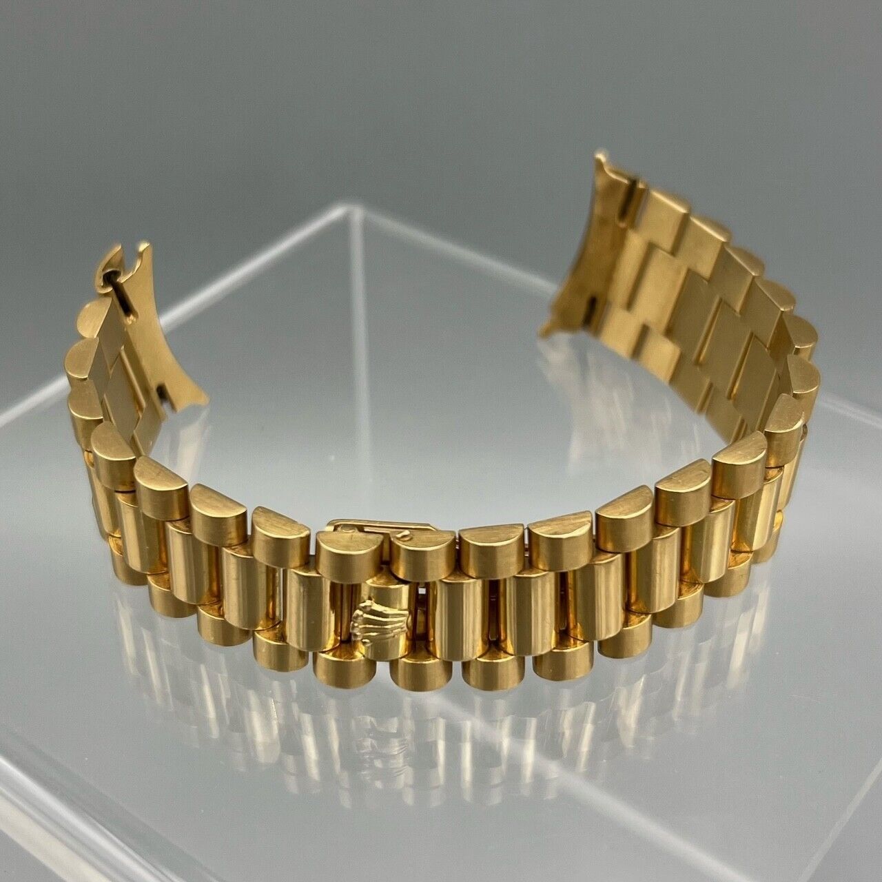 Rare 18K Yellow Gold South American Made D'agosto Rolex President Bracelet 20mm