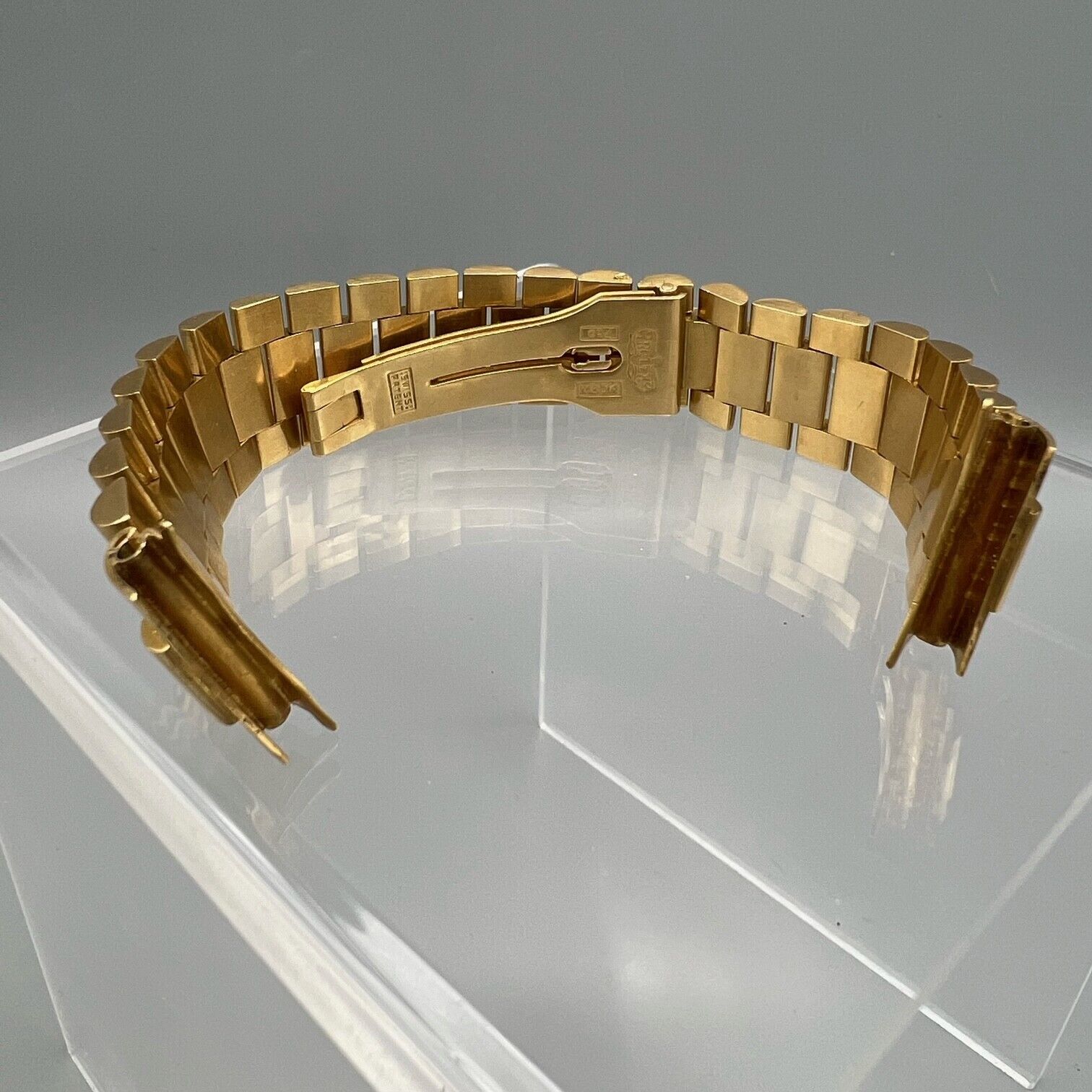Rare bracelet President Rolex en or jaune 18 carats de fabrication sud-américaine 20 mm