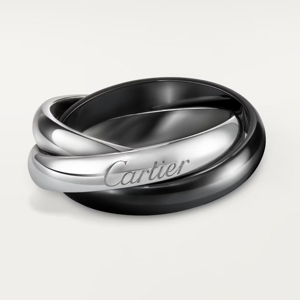 Cartier trinity hotsell ring black ceramic