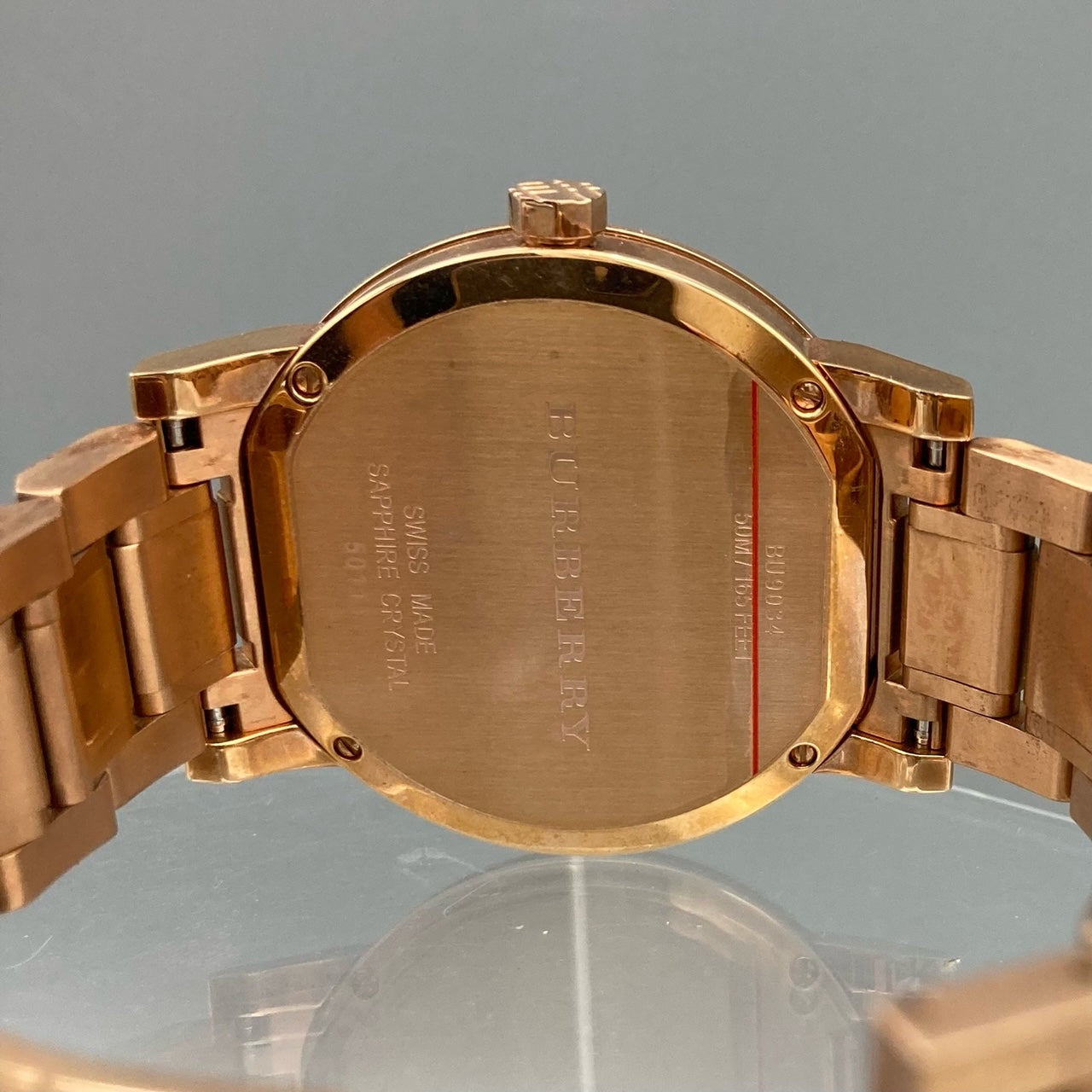 Burberry Rose Gold Plated Stainless Steel City 38 MM Watch BU9034