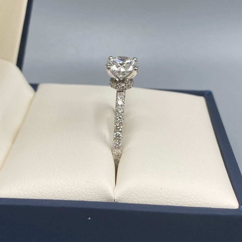 Bague de fiançailles diamant brillant rond cultivé en laboratoire personnalisé 2,00 carats (PRIX SUR DEMANDE)