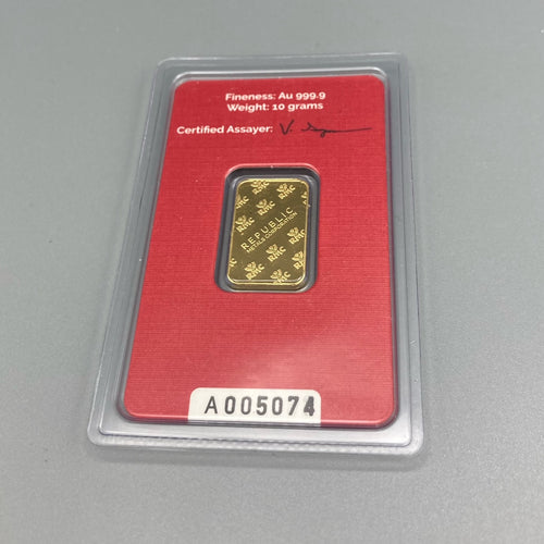 Lingot d'or de 10 grammes | Republic Metals Corporation (RMC) .9999