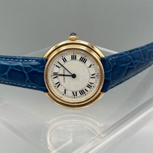 Rare Cartier Vendome 18K Yellow Gold 33mm Watch - 78090