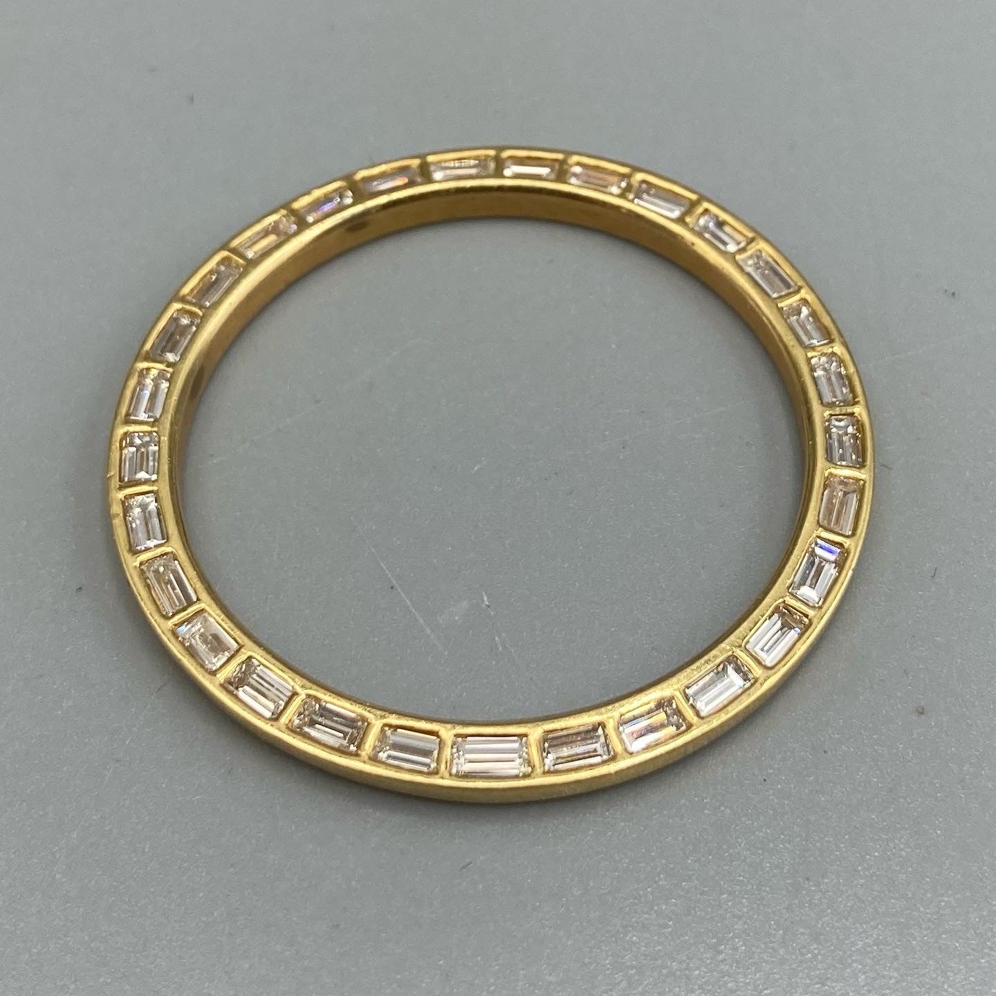 Genuine Rolex Diamond Baguette Bezel in 18k Yellow Gold 36mm