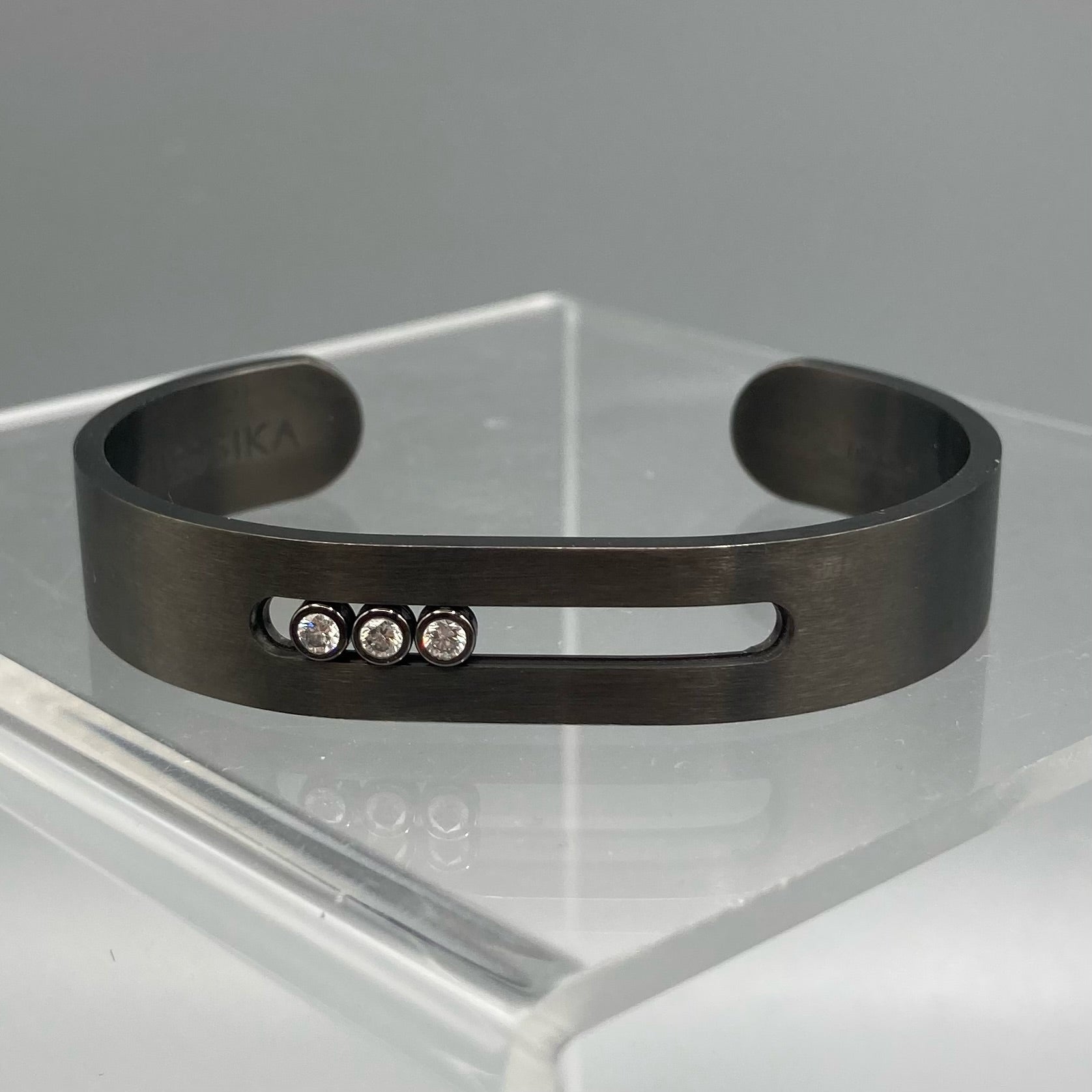 Messika Move Titanium Bangle with Diamonds