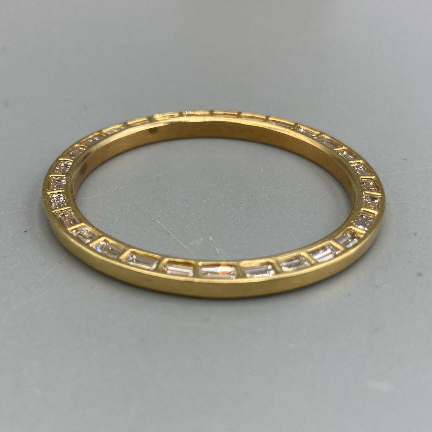 Genuine Rolex Diamond Baguette Bezel in 18k Yellow Gold 36mm