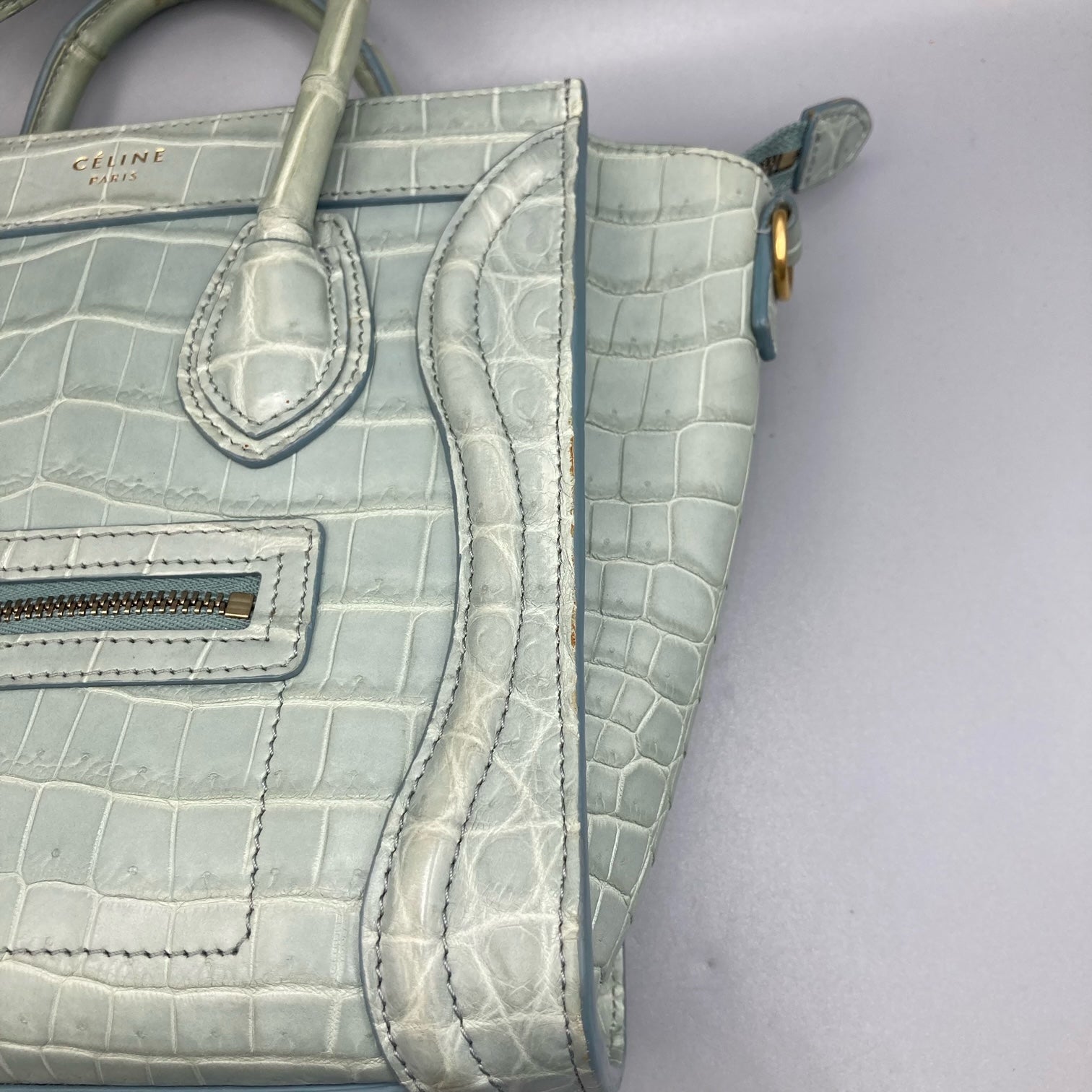 Celine Paris Nano Bagage Sac Cabas En Peau De Crocodile