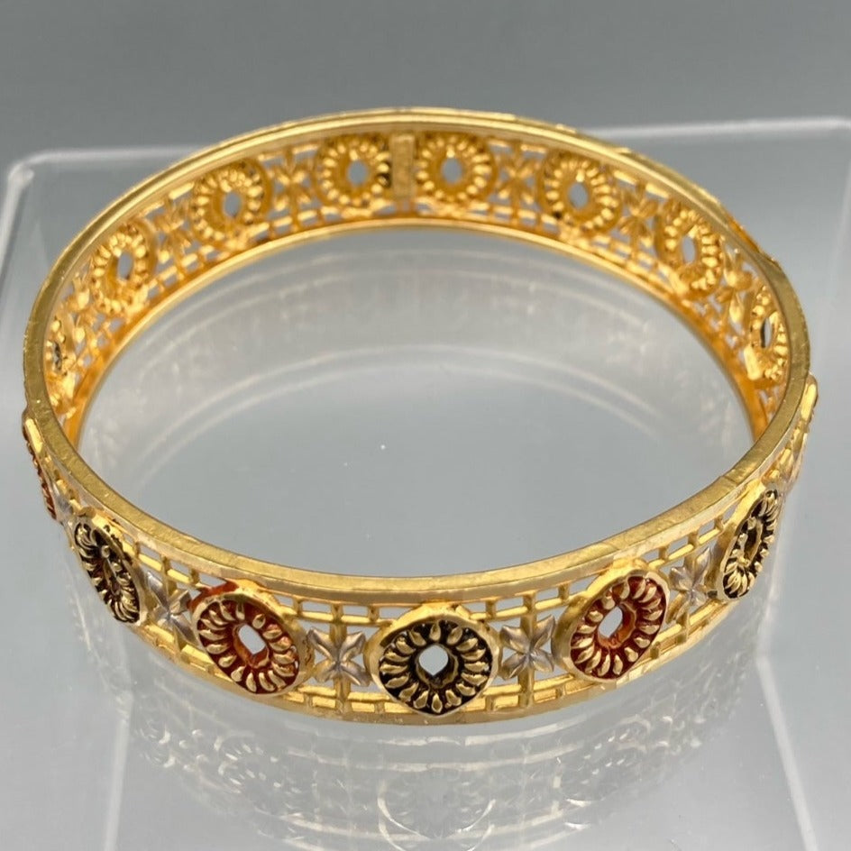 Indian Artisanal Bangle Crafted in 22k Gold