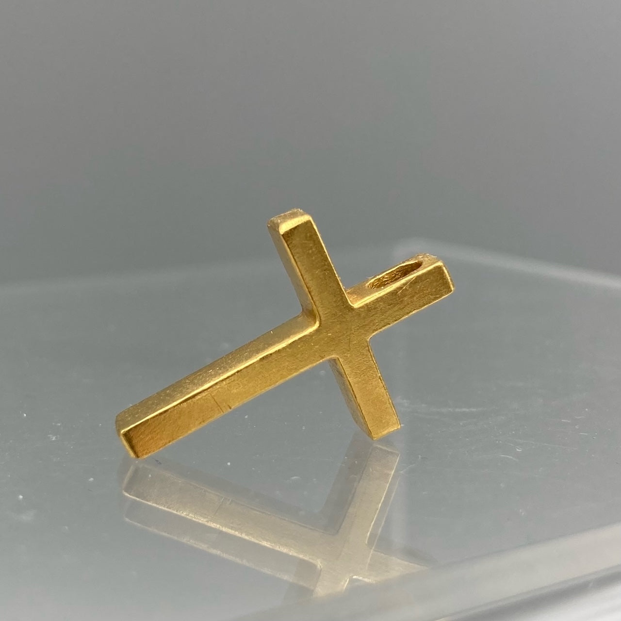 24K Yellow Gold MENĒ Cross Pendant