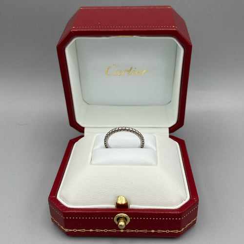 Étincelle de Cartier 18 Karat Gold Pave Diamond Eternity or Wedding Ring 49