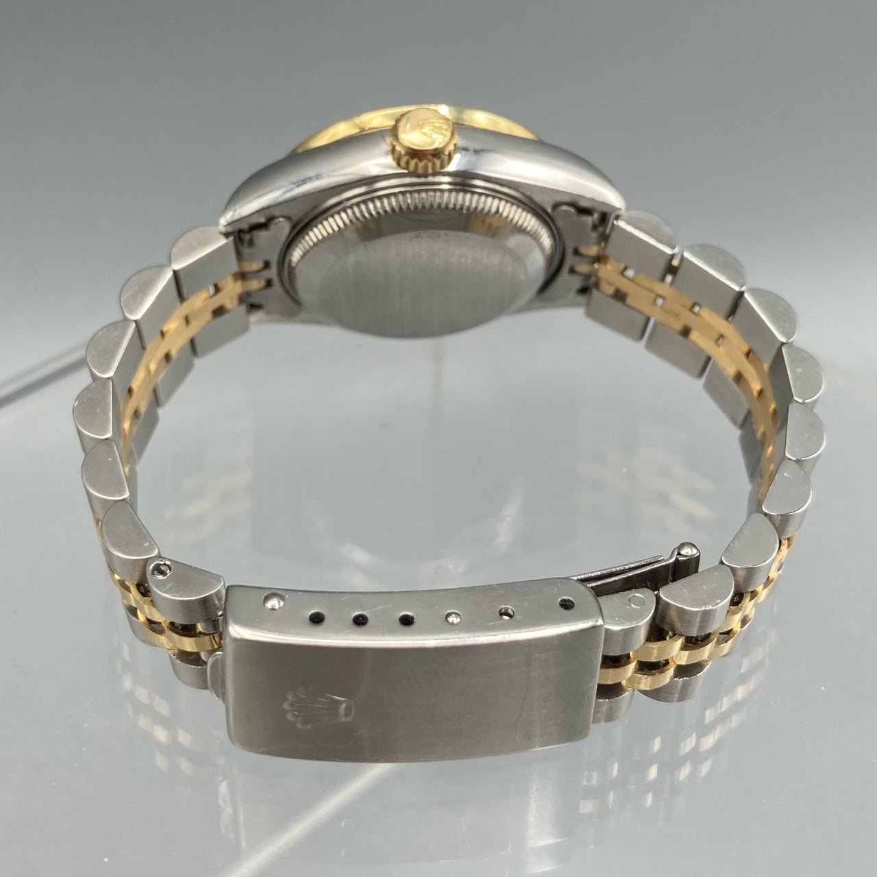Rolex Dames Datejust Montre en or 18 carats et diamant en acier à cadran bleu 69173