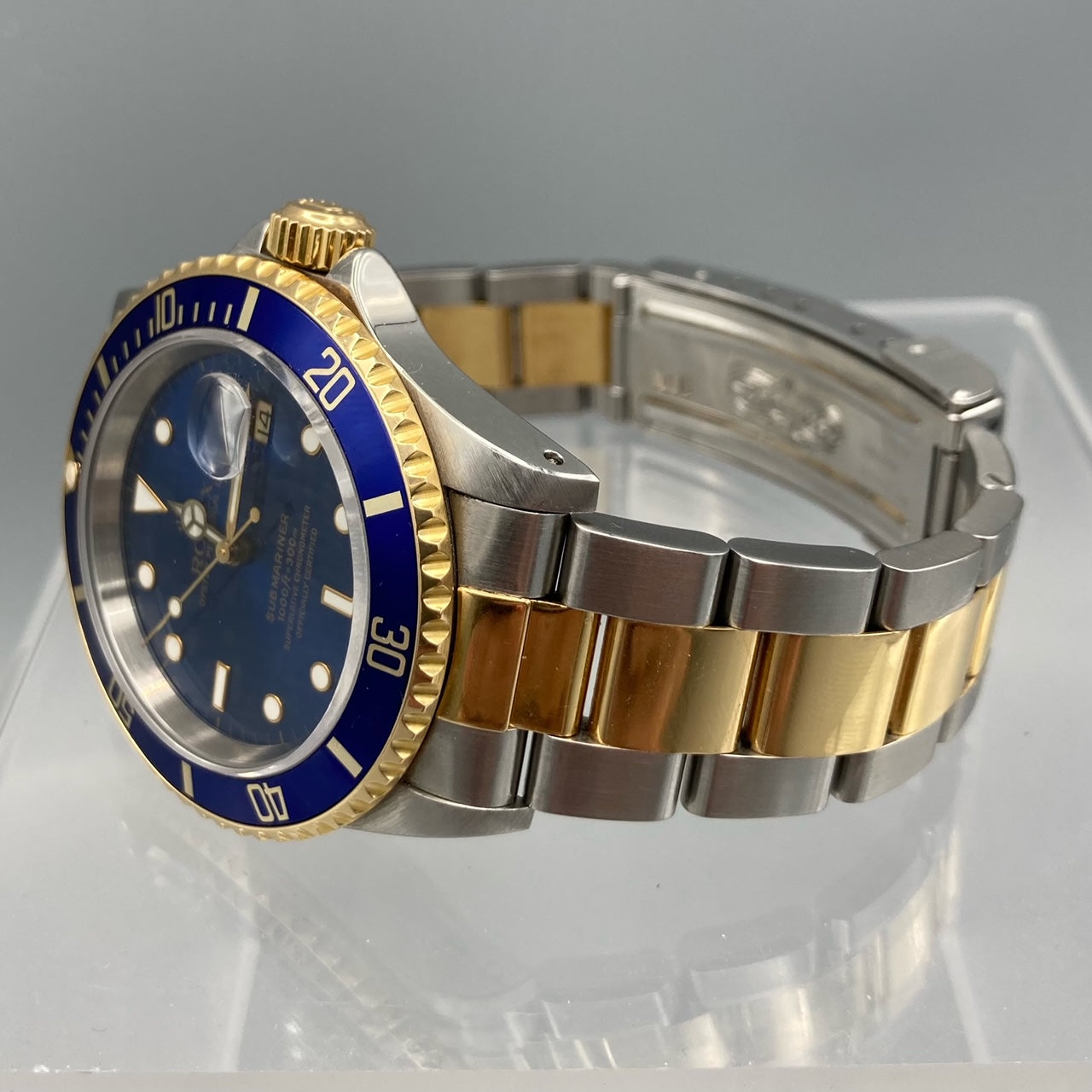 Rolex Submariner Date 40mm BLUE DIAL Two-Tone Watch 16613
