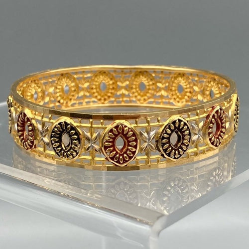 Indian Artisanal Bangle Crafted in 22k Gold