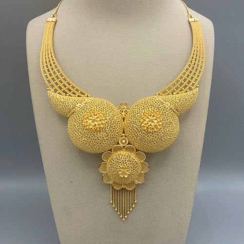 Indian Handmade 21k Yellow Gold Necklace