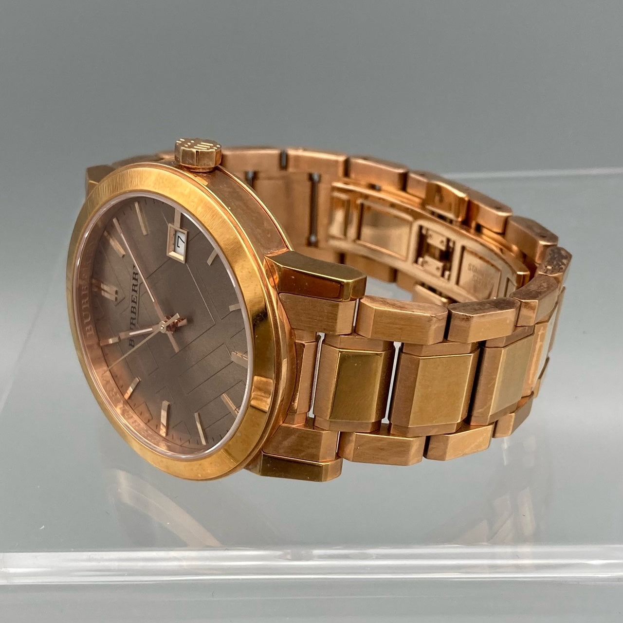 Burberry Rose Gold Plated Stainless Steel City 38 MM Watch BU9034