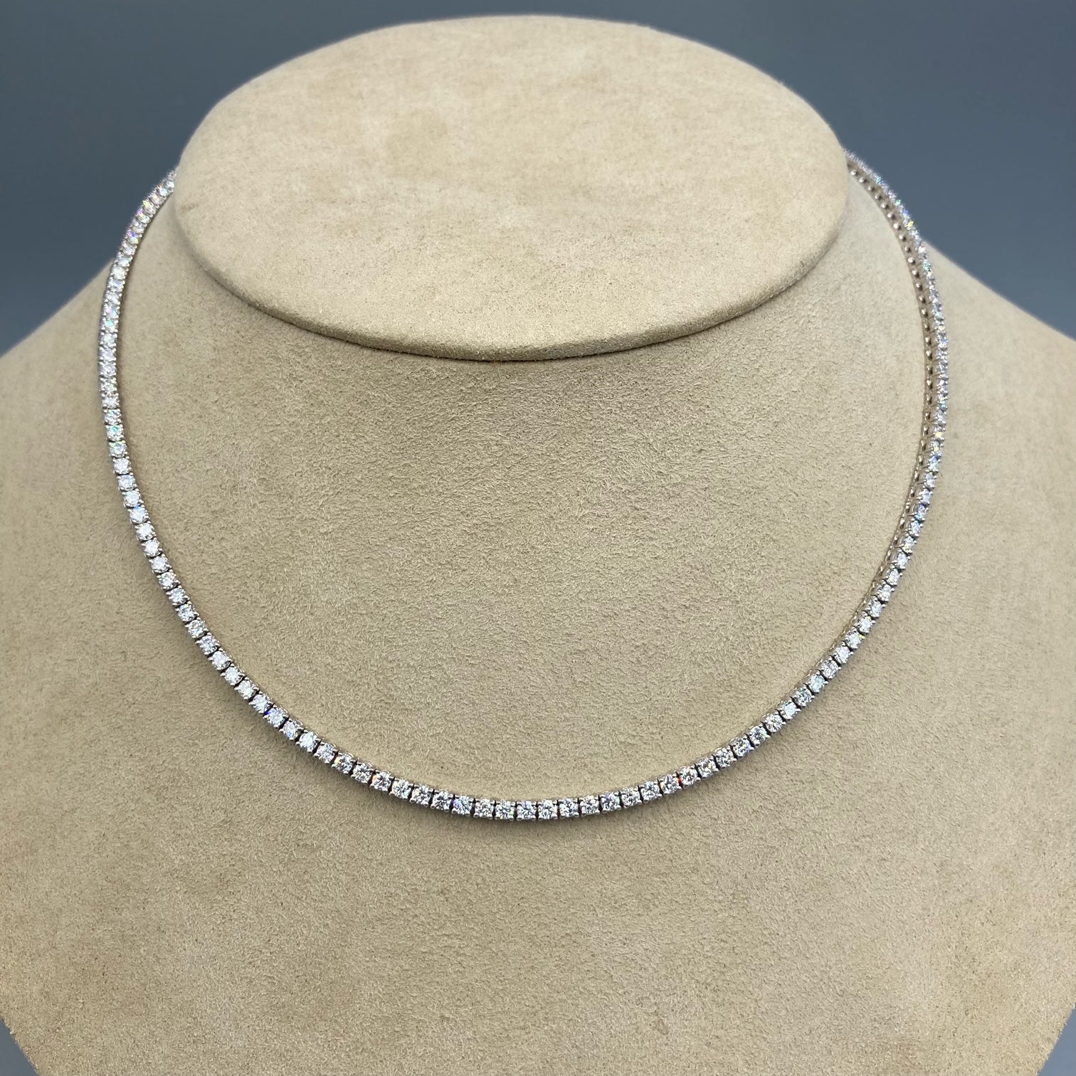 Diamond Tennis Chain set in 14k White Gold