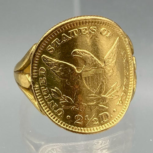 1901 Liberty Head 2.5 D Coin Ring