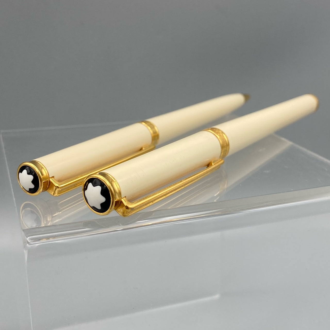 Ensemble crayon et stylo plume Montblanc Noblesse Oblige crème ivoire