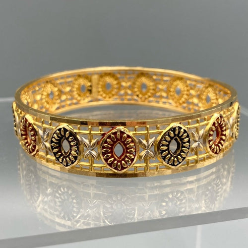 Indian Artisanal Bangle Crafted in 22k Gold