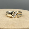 10K Yellow and White Gold Diamond Ring 0.50 Carats