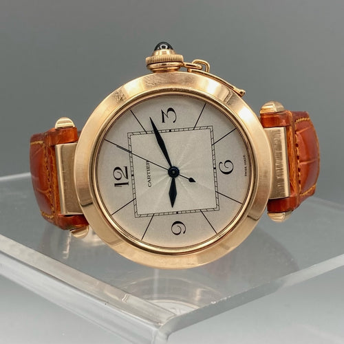 Cartier Pasha en or rose 18 carats 42 mm Bracelet en cuir 2770