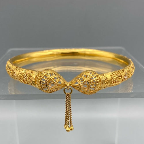 Indian Artisanal Bangle Crafted In 22k Yellow Gold