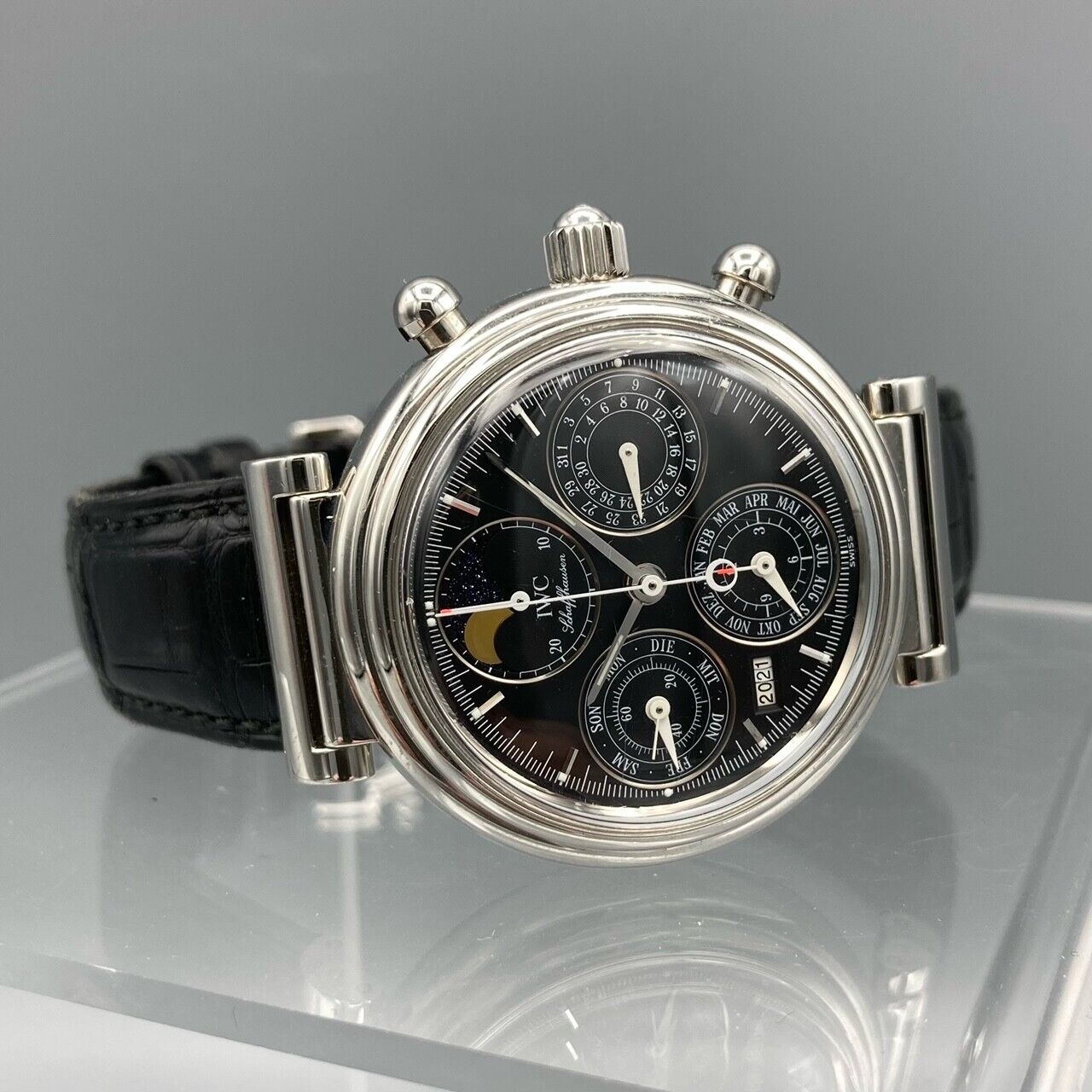 IWC Schaffhausen Automatic Perpetual Calendar Moon Phase IW3750 Stainless Steel