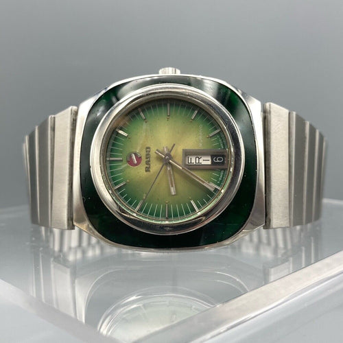 Vintage Rado Murano Automatic Day/Date Green Watch - 11974