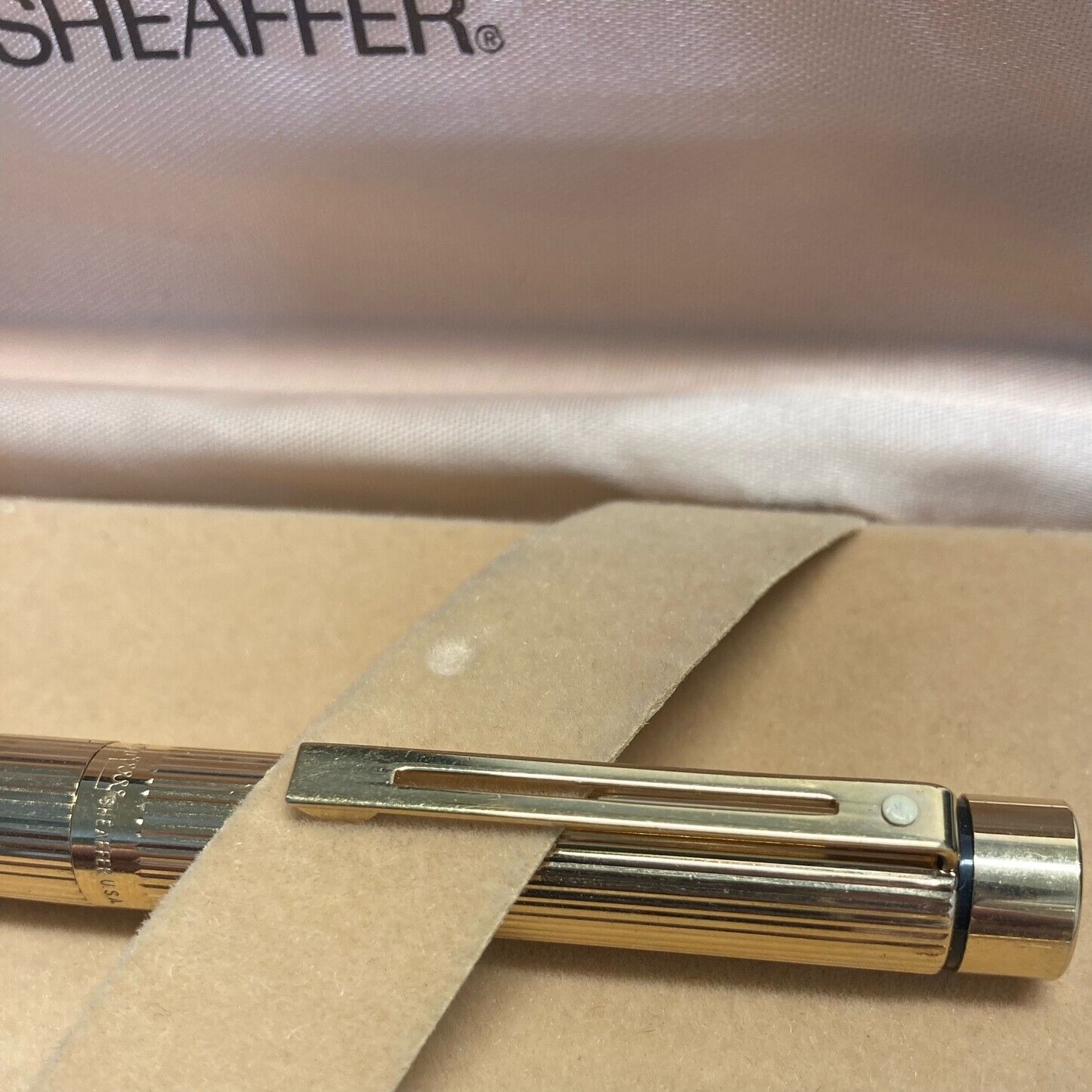 Stylo Roller Sheaffer Targa Gold Electroplate Vintage 1005