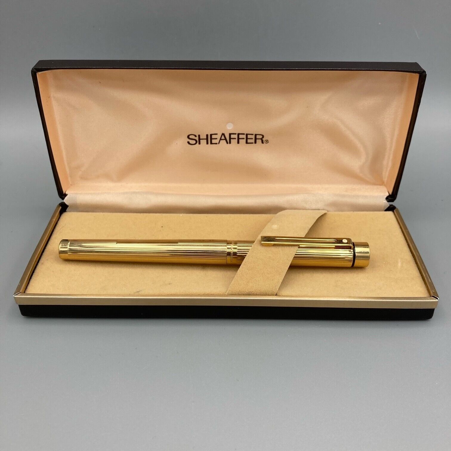 Stylo Roller Sheaffer Targa Gold Electroplate Vintage 1005