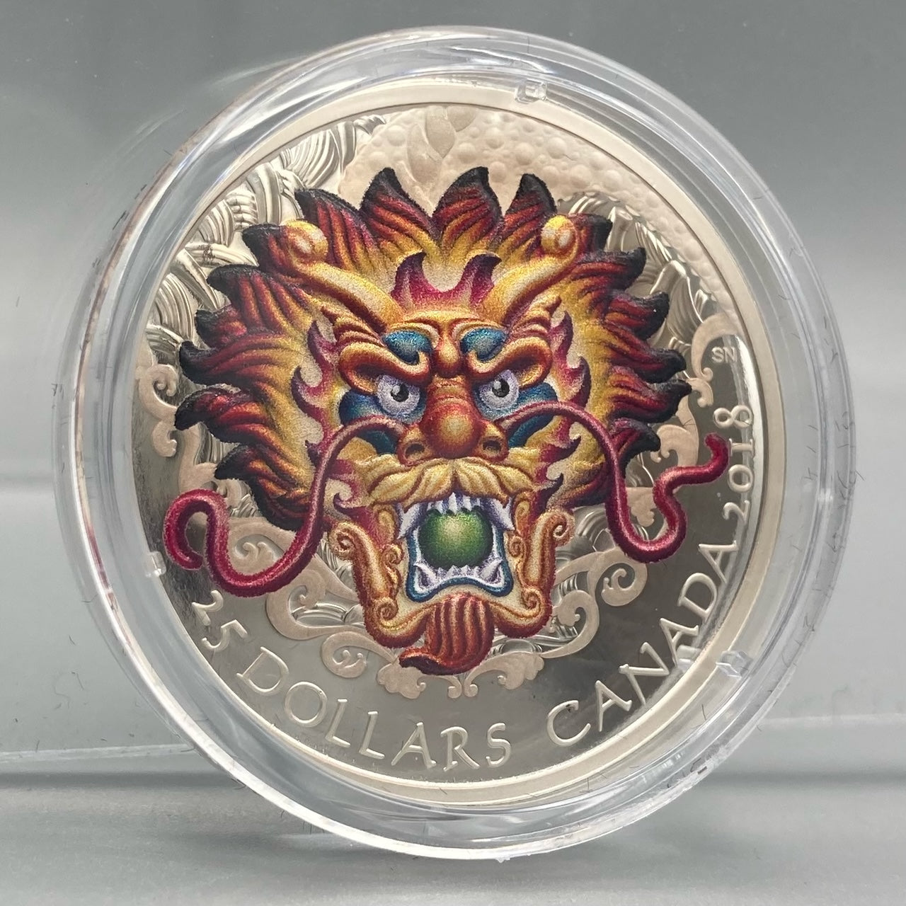 2018 $25 Dragon Boat - Pure Silver Coin