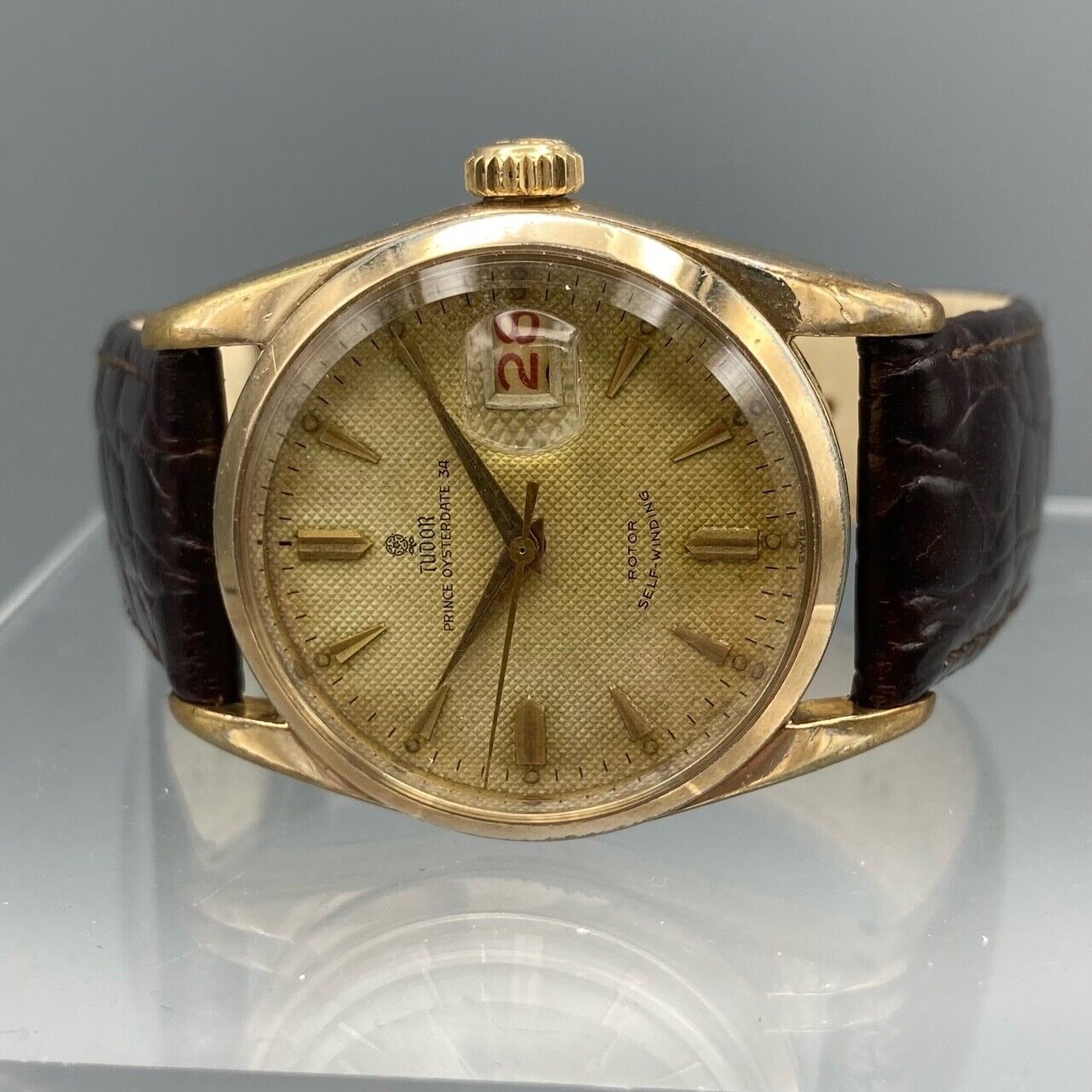 Tudor Rolex Prince-Oysterdate 34 Roulette Wheel Watch Vintage