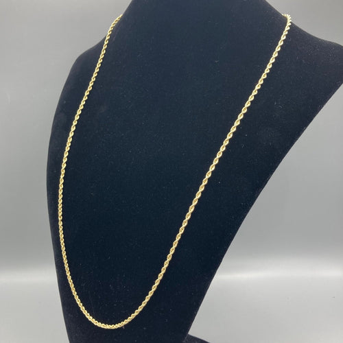 10K Yellow Gold Rope Chain 30"