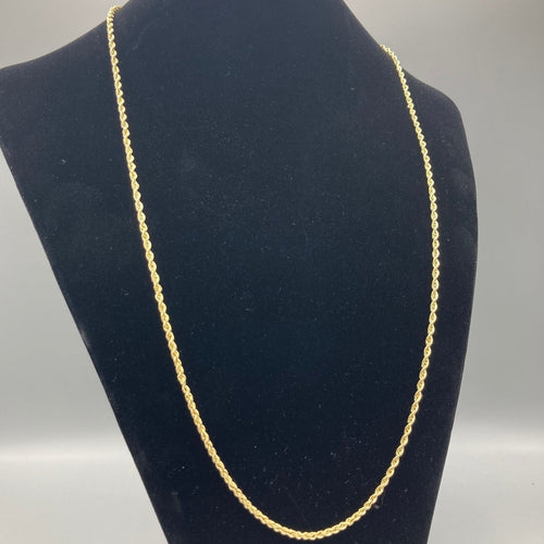 10K Yellow Gold Rope Chain 30"